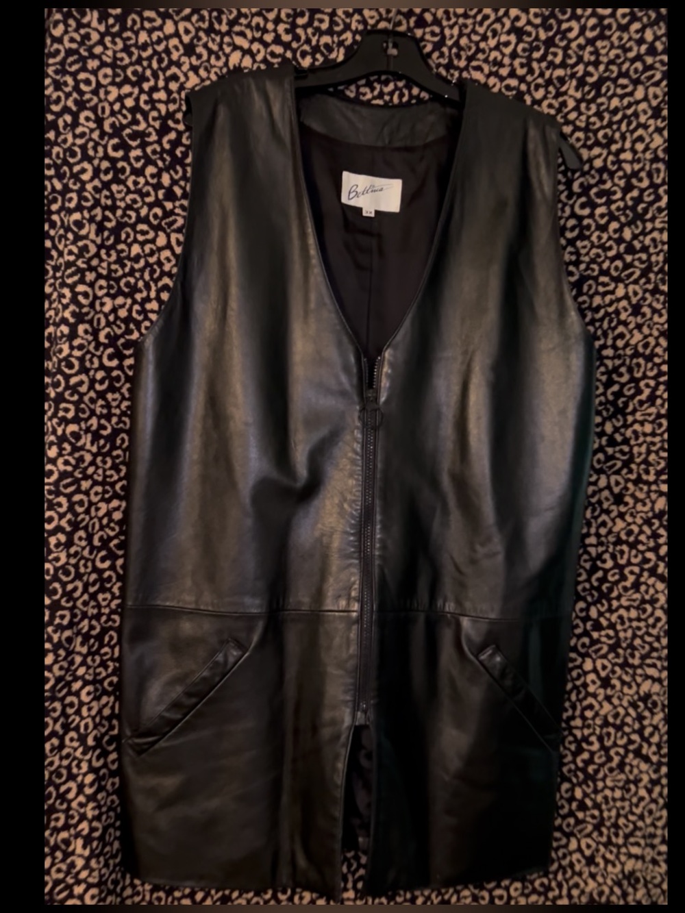 BETTINA 100% LEATHER ZIP FRONT VEST